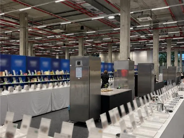 Prepared tasting stations.