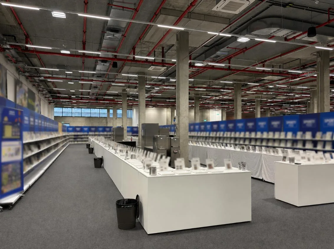 The finished food fair: structured routes, clearly defined stations, around 600 guests.